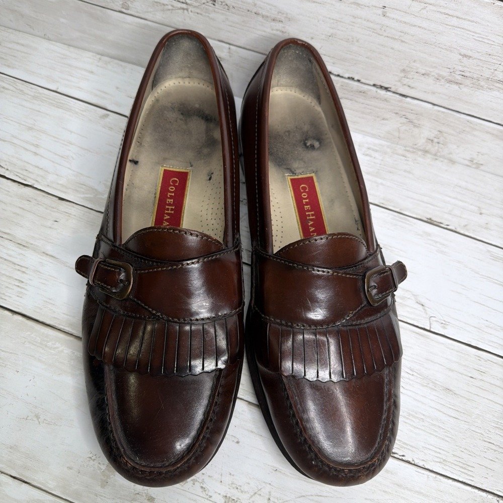 Cole Haan Men's Pinch Buckle Brown Loafer 03517 Size Men's 11 D